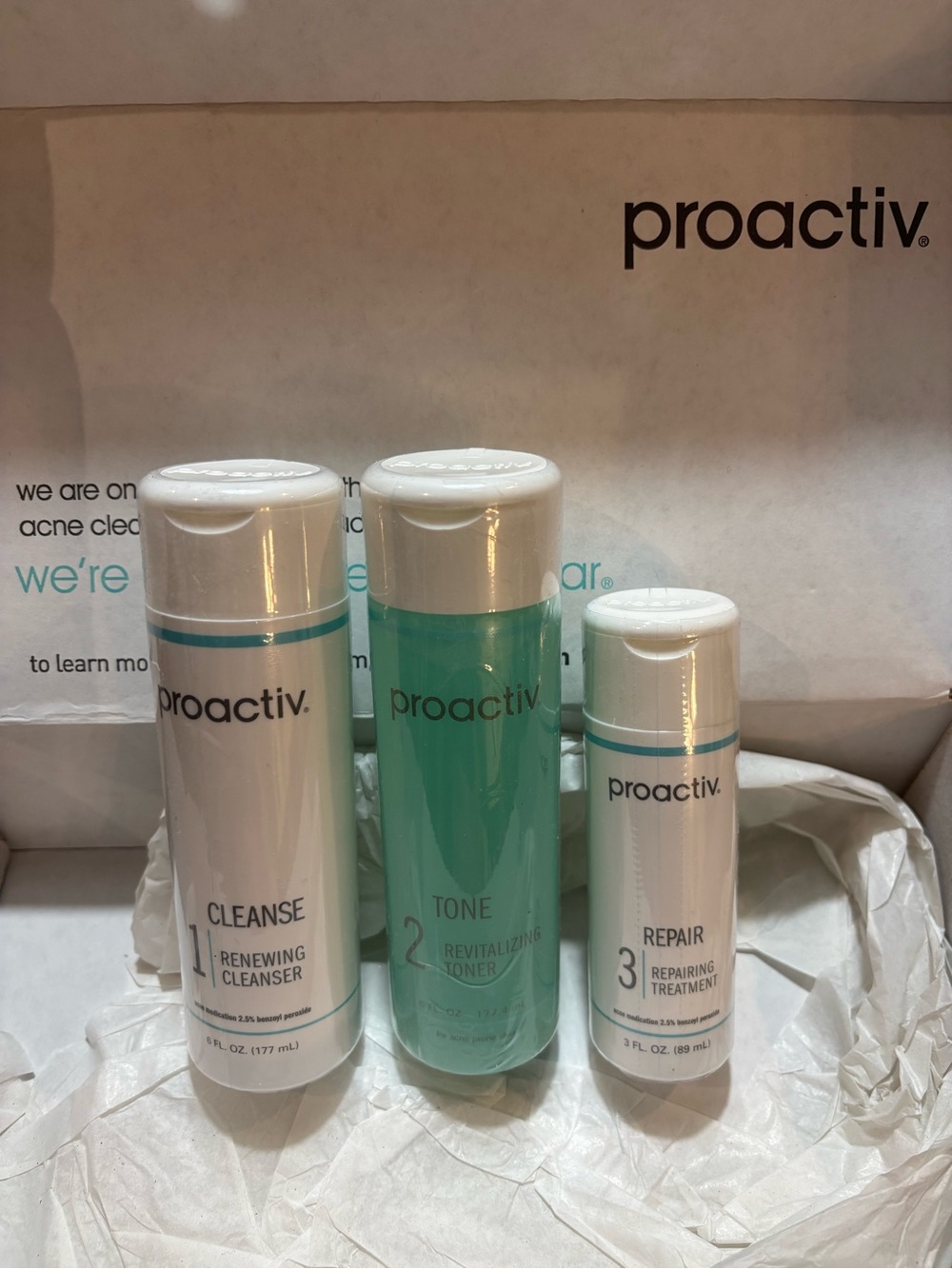 Proactiv Skincare Trio Cleanse, Tone & Repair (White & Teal)